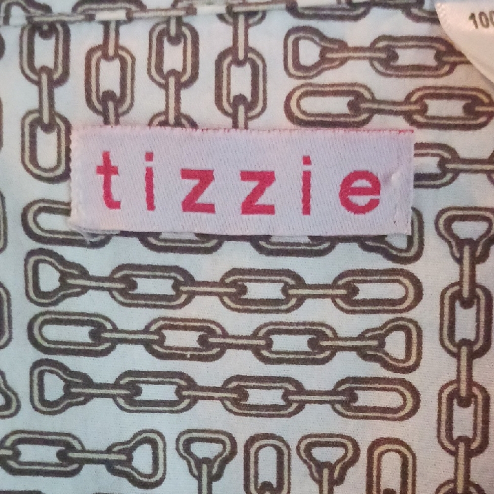 Chic Plaid Button Down Shirt in Black and Tan - Picture 2 of 3